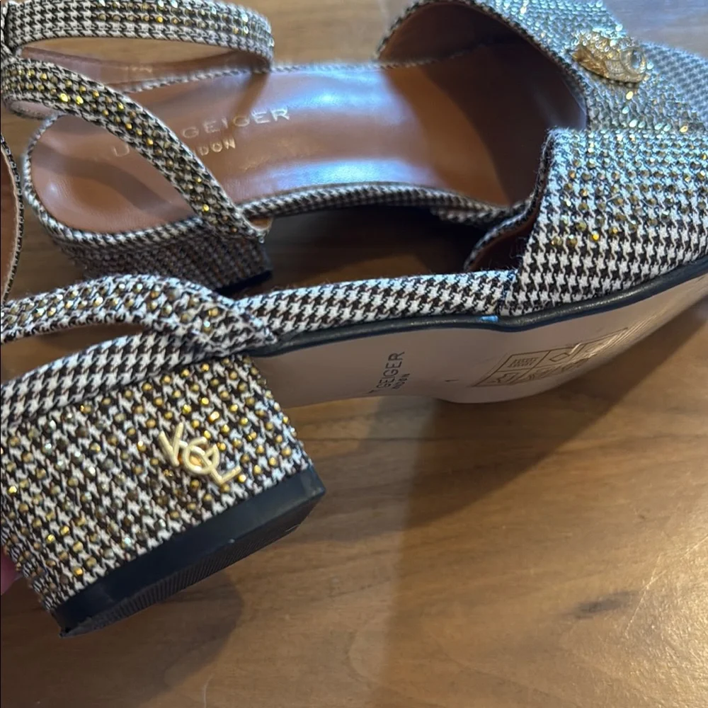 Kurt Geiger London crystal embellished eagle Heels with crystal ankle straps